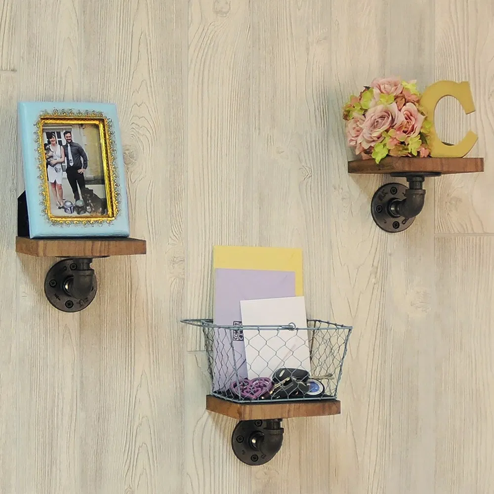 Soportes para estantes decorativos de madera Gancho para colgar en 