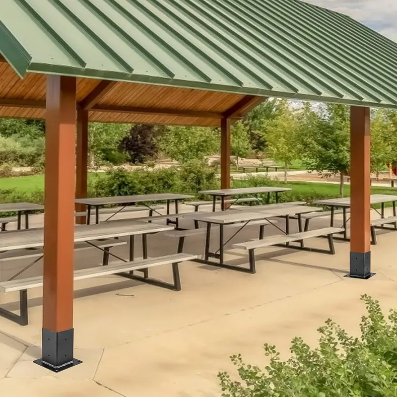 de metal recto en &aacute;ngulo recto Soportes de p&eacute;rgola para vigas de madera Gazebo Soporte de 