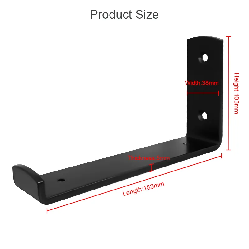 Soportes flotantes de pared de metal de hierro fundido para estantes 