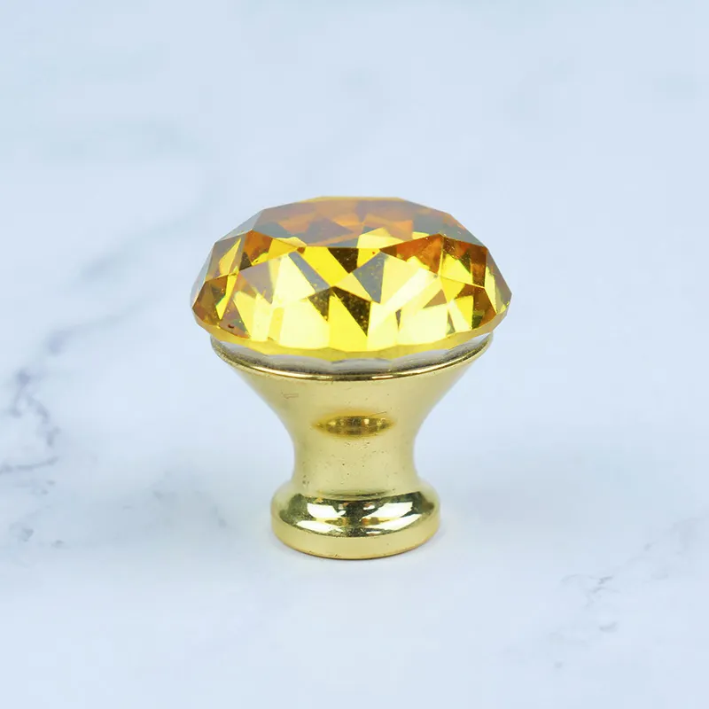 de cristal simple colorida del gabinete de lujo Perilla de seta Perilla de cristal del gabinete de lujo Tirar de la manija Tirador de perilla,