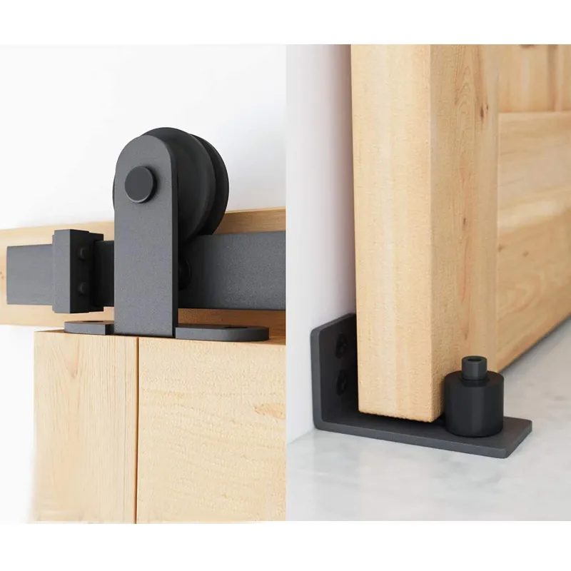 completo de herrajes para puerta corrediza de granero de montaje superior de 6 pies Juego completo Juego completo de 