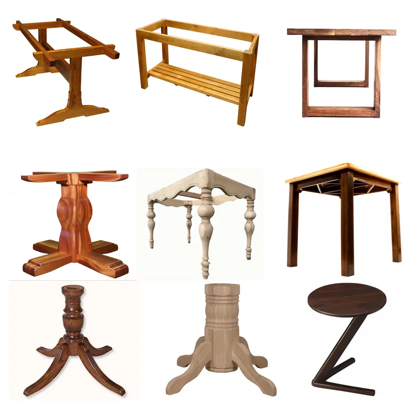 Patas de mesa de madera maciza sin terminar/Patas de mesa a la venta Patas de mesa de madera/exterior