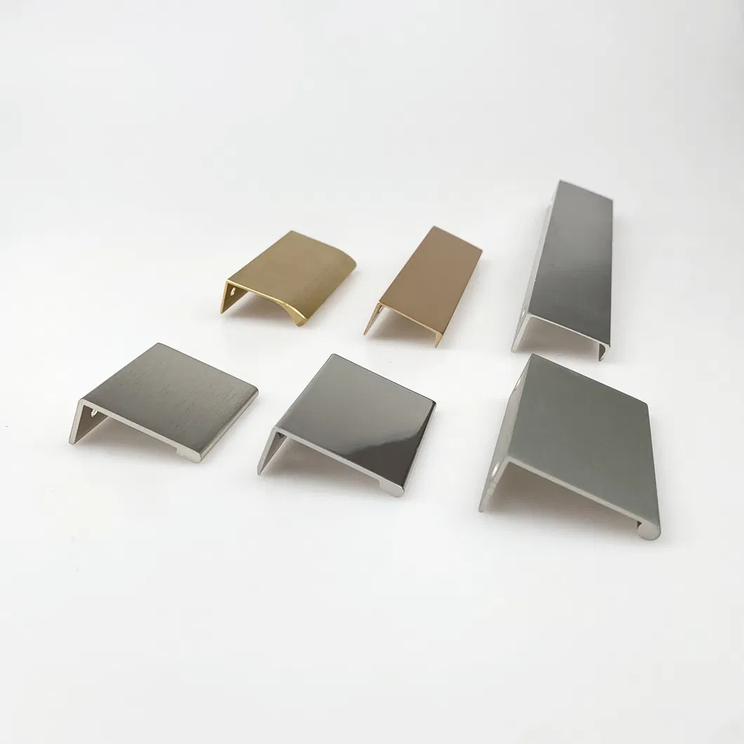 Tiradores ocultos Caj&oacute;n de aluminio negro dorado para armario 