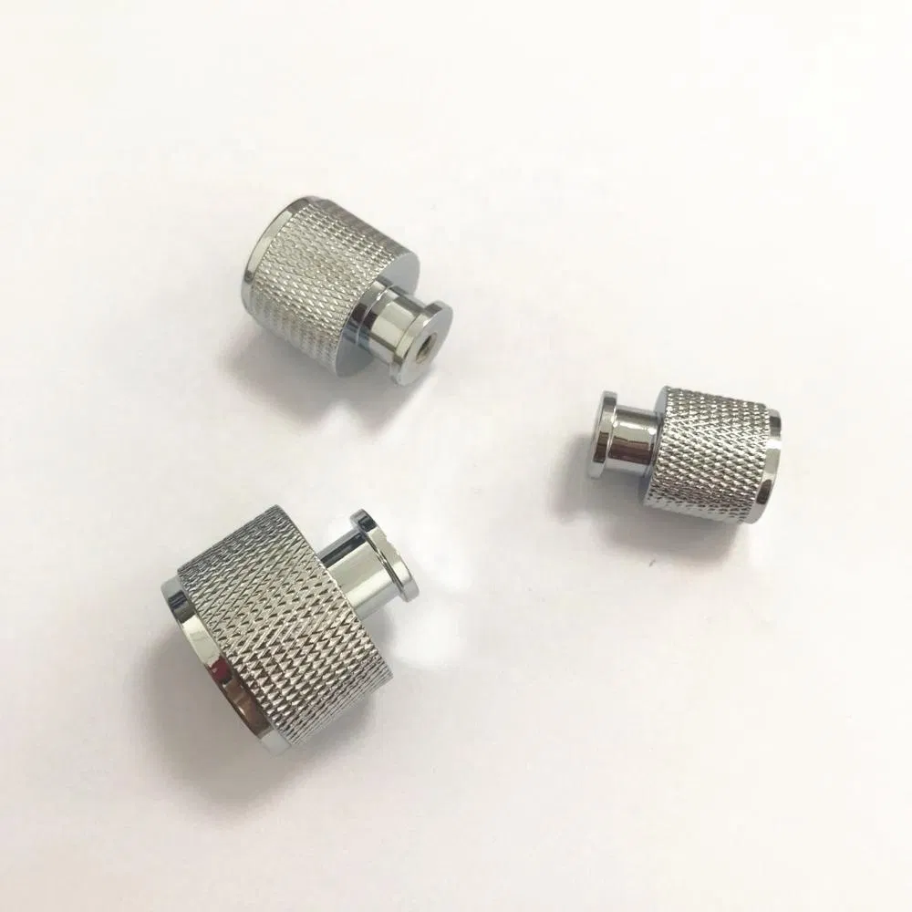 por encargo Mecanizado de piezas torneadas CNC OEM perilla moleteada de 