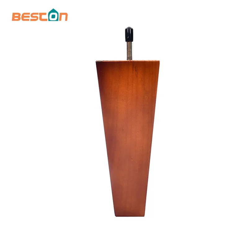 c&oacute;nicas Patas de sof&aacute; de madera Patas de sof&aacute; de madera de caucho marr&oacute;n Bonitas patas de gabinete c&oacute;nicas 