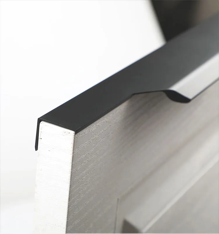 Manija del gabinete de cocina de aleaci&oacute;n de aluminio, tirador decorativo incrustado del caj&oacute;n, manija oculta 