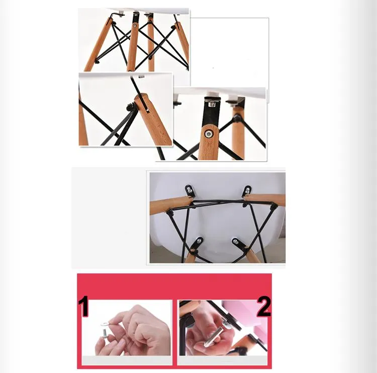 Base de silla de madera duradera Estructura de silla de madera maciza 