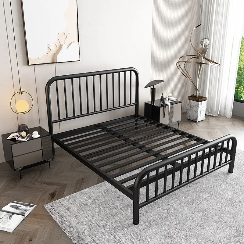 Cabecero y pie de cama de lamas de acero premium Plataforma 