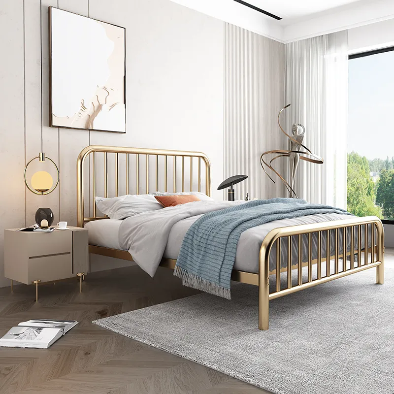 vintage Cabecera y pie de cama Vintage Estructura de lamas de acero premium Plataforma 