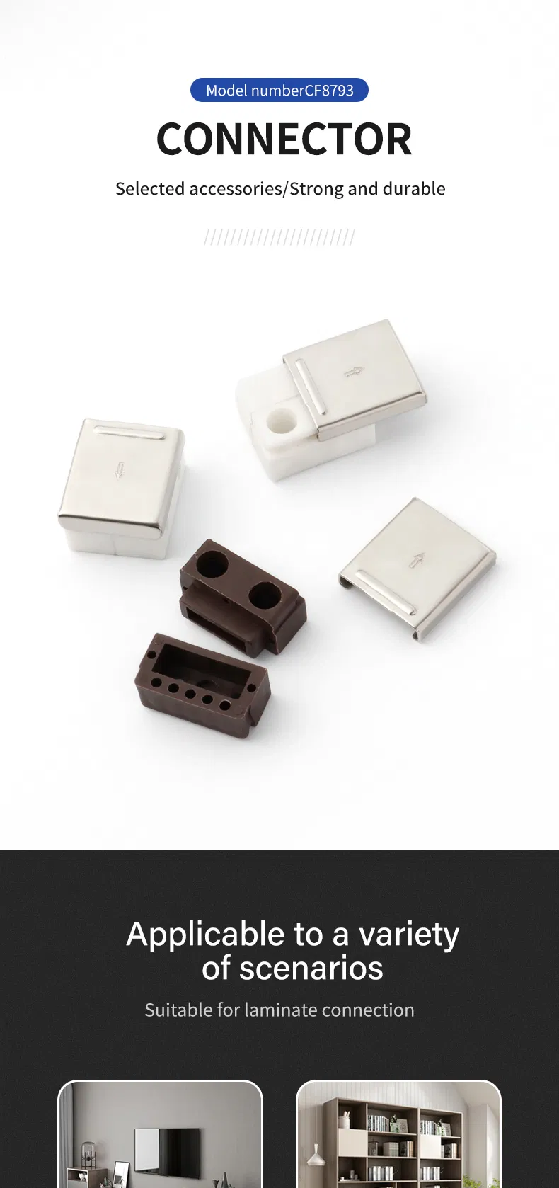 Conector de madera de pl&aacute;stico para muebles, soporte, 