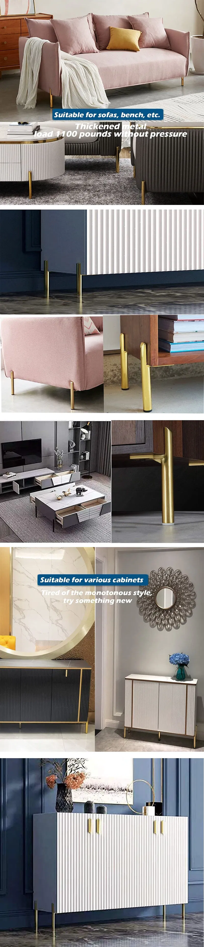 Herrajes para muebles, mesa de centro de estilo moderno, patas de mesa para gabinete de ba&ntilde;o y cocina
