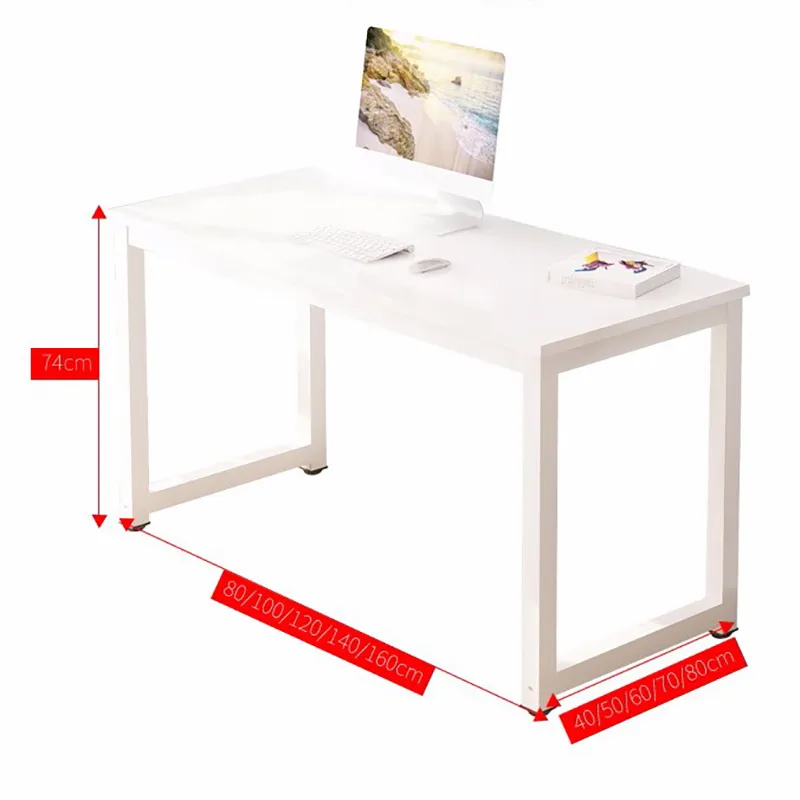 de oficina moderno, mesa de comedor para computadora port&aacute;til, marco de mesa de acero Escritorio 