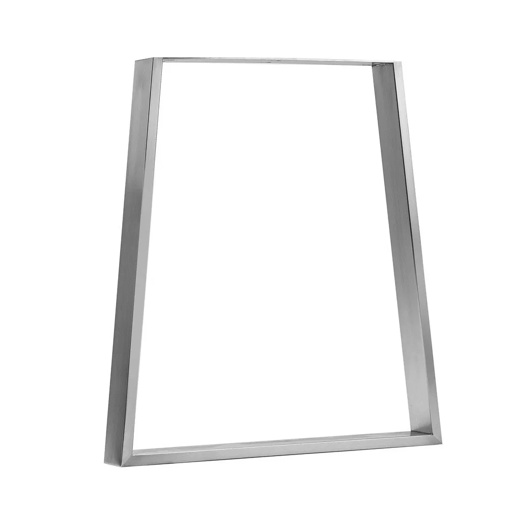 de acero inoxidable Precio de f&aacute;brica Patas trapezoidales modernas para mesa de comedor de acero 