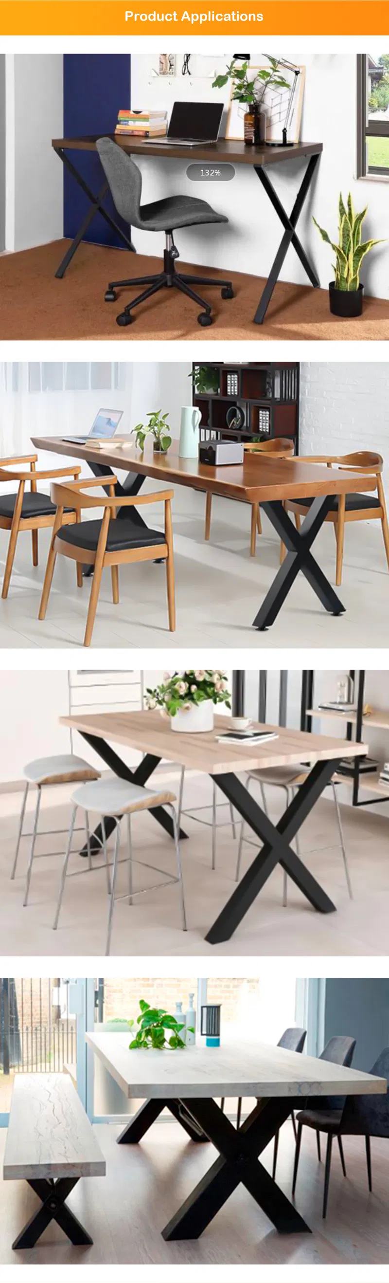 r&uacute;sticas de mediados de siglo, patas de mesa de cocina de metal X