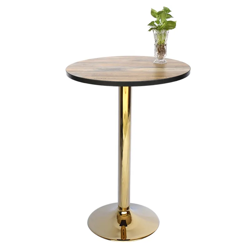 Soporte de mesa de centro de oro forjado Base de mesa de comedor de hierro 