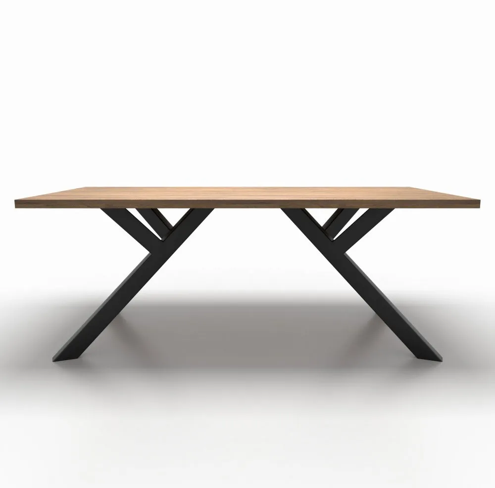 MID Century Farmhouse Y Base de metal para muebles de madera, patas de mesa de acero 