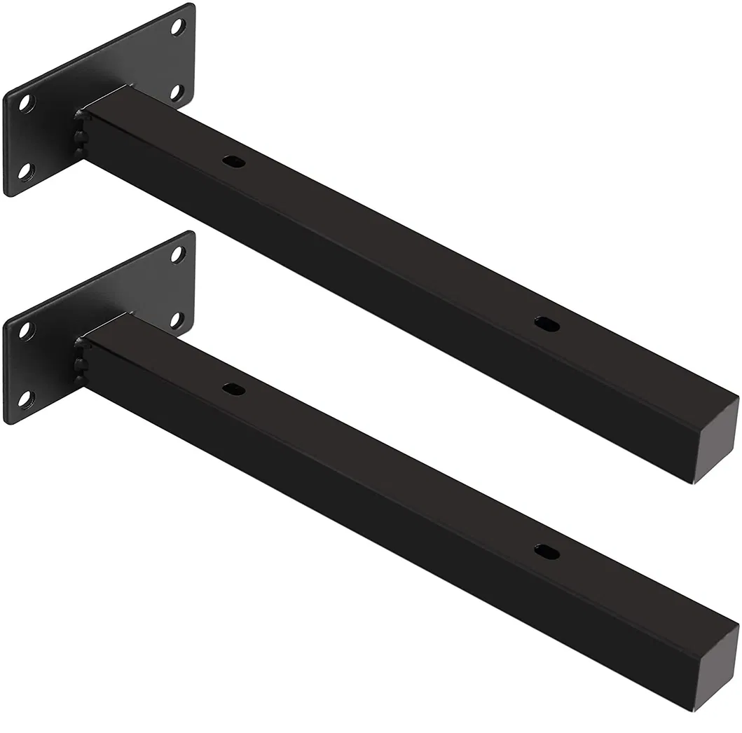 Soporte de estante flotante Soporte de estante de pared negro de hierro industrial decorativo 