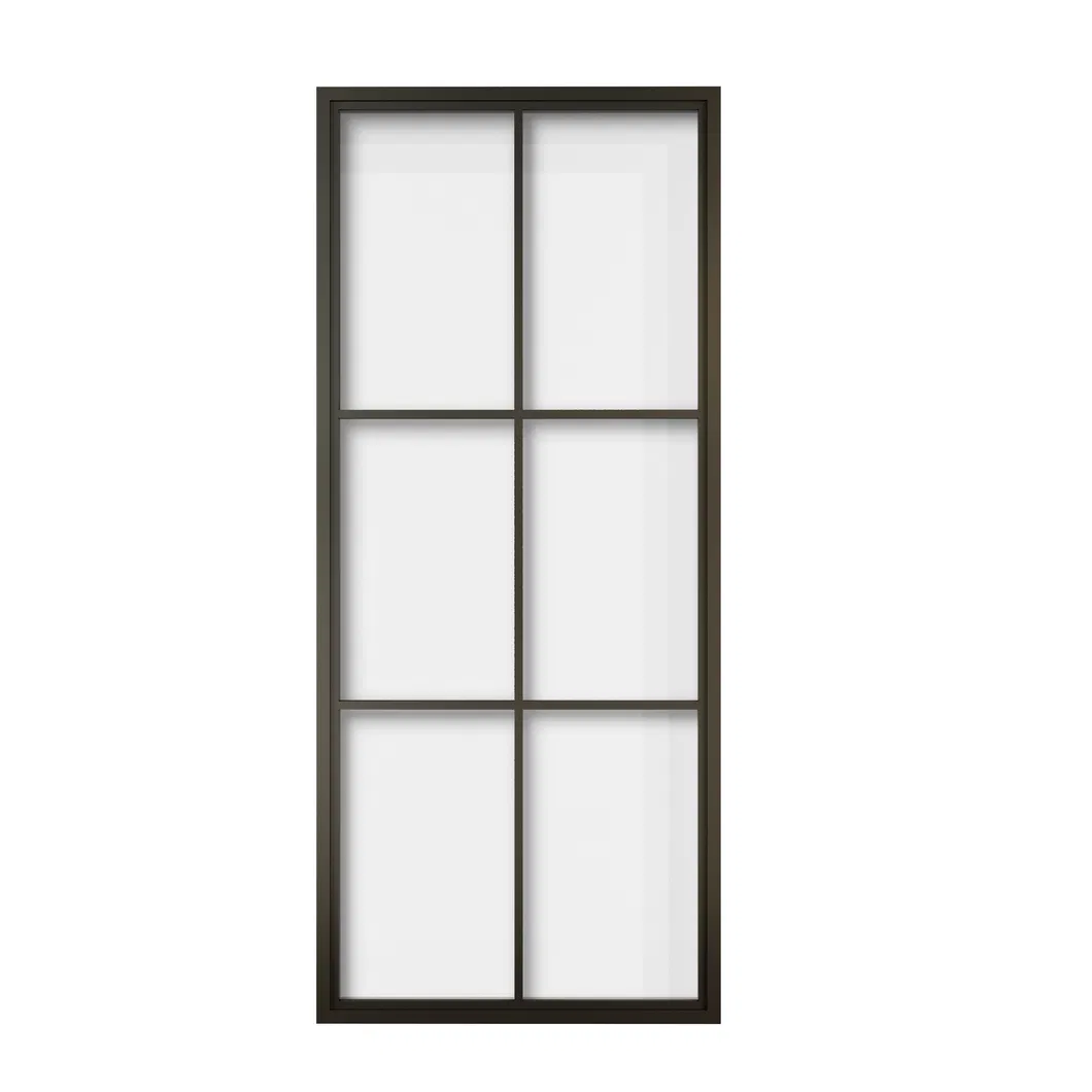 Puerta de vidrio corrediza interior con marco de acero 6-Lite 
