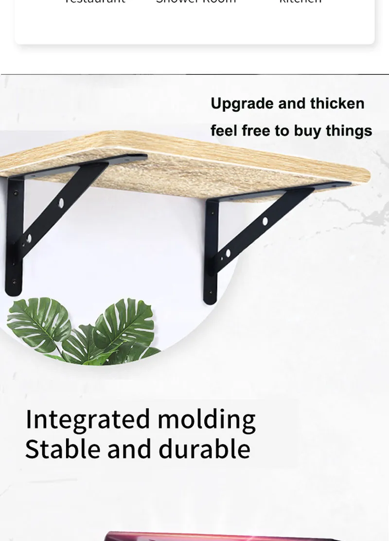 Soporte de esquina triangular de 90 grados con refuerzo negro Soporte en L para 