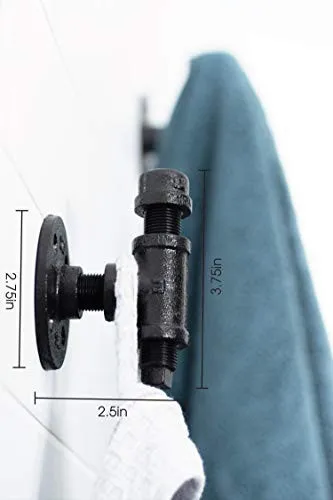 de montaje en pared de tubo r&uacute;stico, juego de accesorios de ba&ntilde;o, soporte de juego de 
