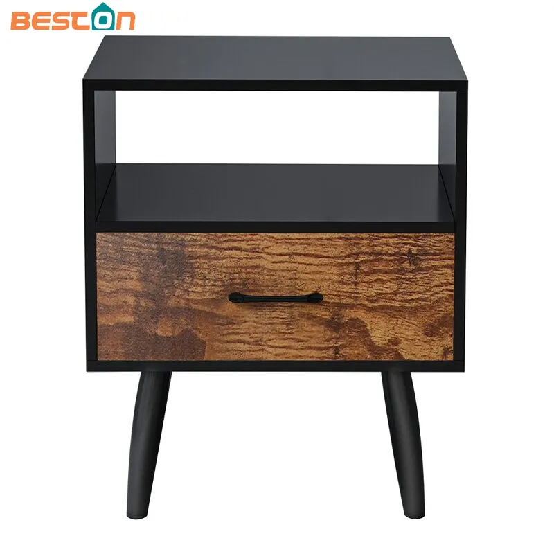 Mesita de noche de lujo de madera maciza moderna de dise&ntilde;o n&oacute;rdico Mesita de noche 