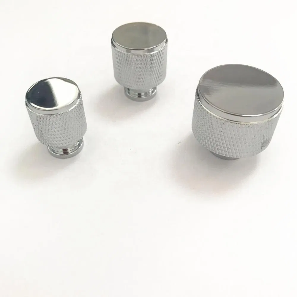 aluminio cromado de precisi&oacute;n por encargo Mecanizado de piezas torneadas CNC OEM perilla moleteada de aluminio cromado de precisi&oacute;n por encargo Mecanizado 