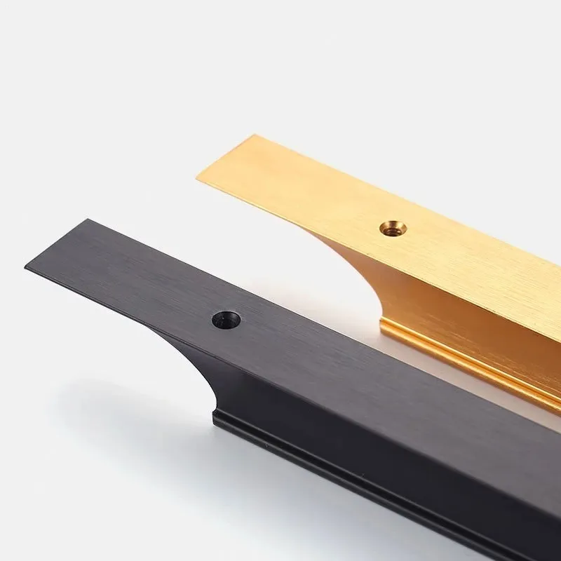 armario de puerta de muebles en forma de T Tiradores de armario de aleaci&oacute;n de aluminio simples modernos
