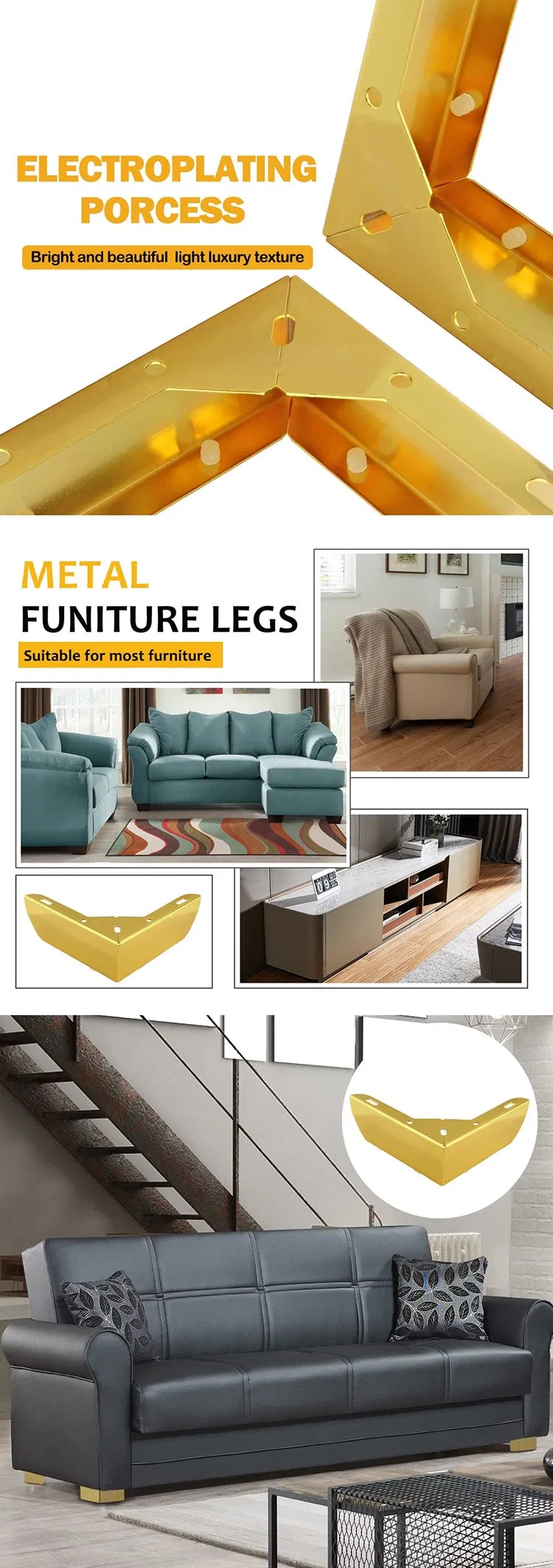 Herrajes para muebles Pata de silla Pata de sof&aacute;
