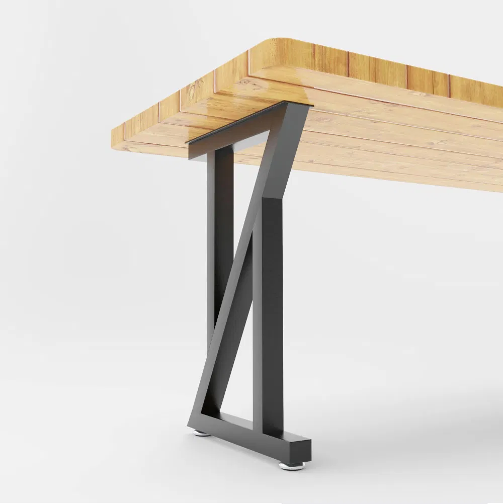 Soporte de mesa grande de hierro de estilo moderno, patas de mesa de sala 