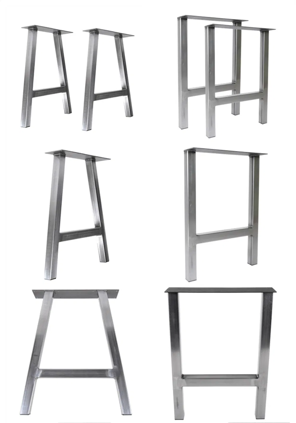 patas de mesa de comedor de acero inoxidable, marco de pies para muebles de alta resistencia, 