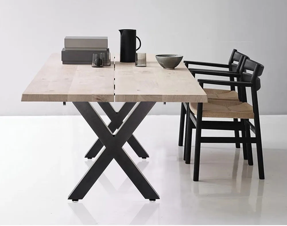 de alta resistencia Patas de escritorio de comedor de restaurante Forma de metal X Patas de mesa Muebles resistentes Patas de escritorio de comedor de restaurante Forma de metal X patas de mesa 