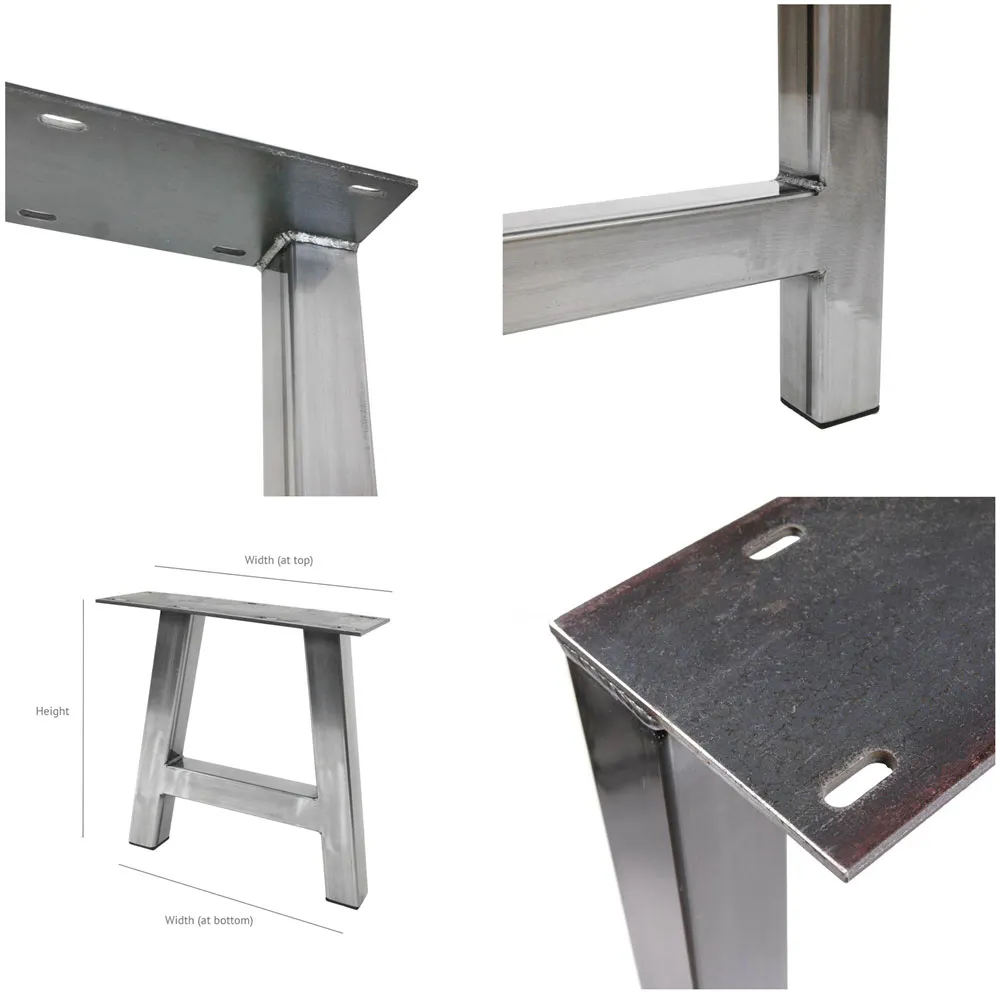 mesa de comedor cuadradas de caf&eacute; Patas de banco de base 