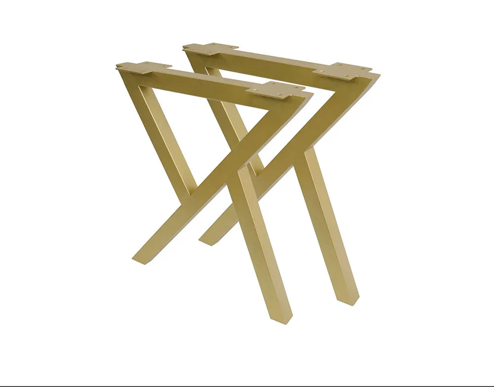 Oficina Comedor Escritorio Cuadrado Metal Patas de Mesa de Lujo Moderno 