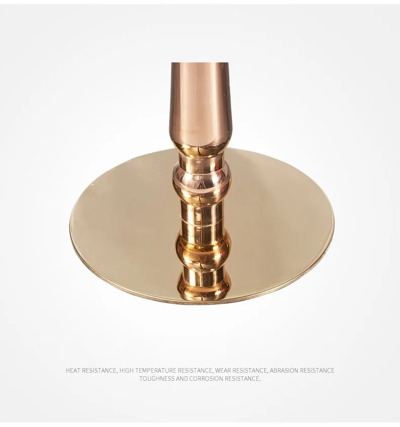 de comedor de caf&eacute; Tulip&aacute;n cromado Base de mesa de metal moderno de acero inoxidable dorado 