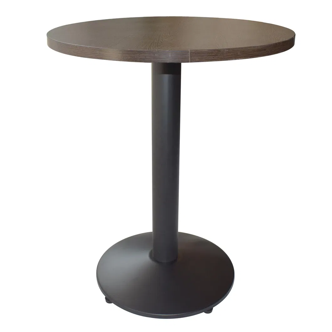 Base de mesa plana de hierro s&oacute;lido negro 