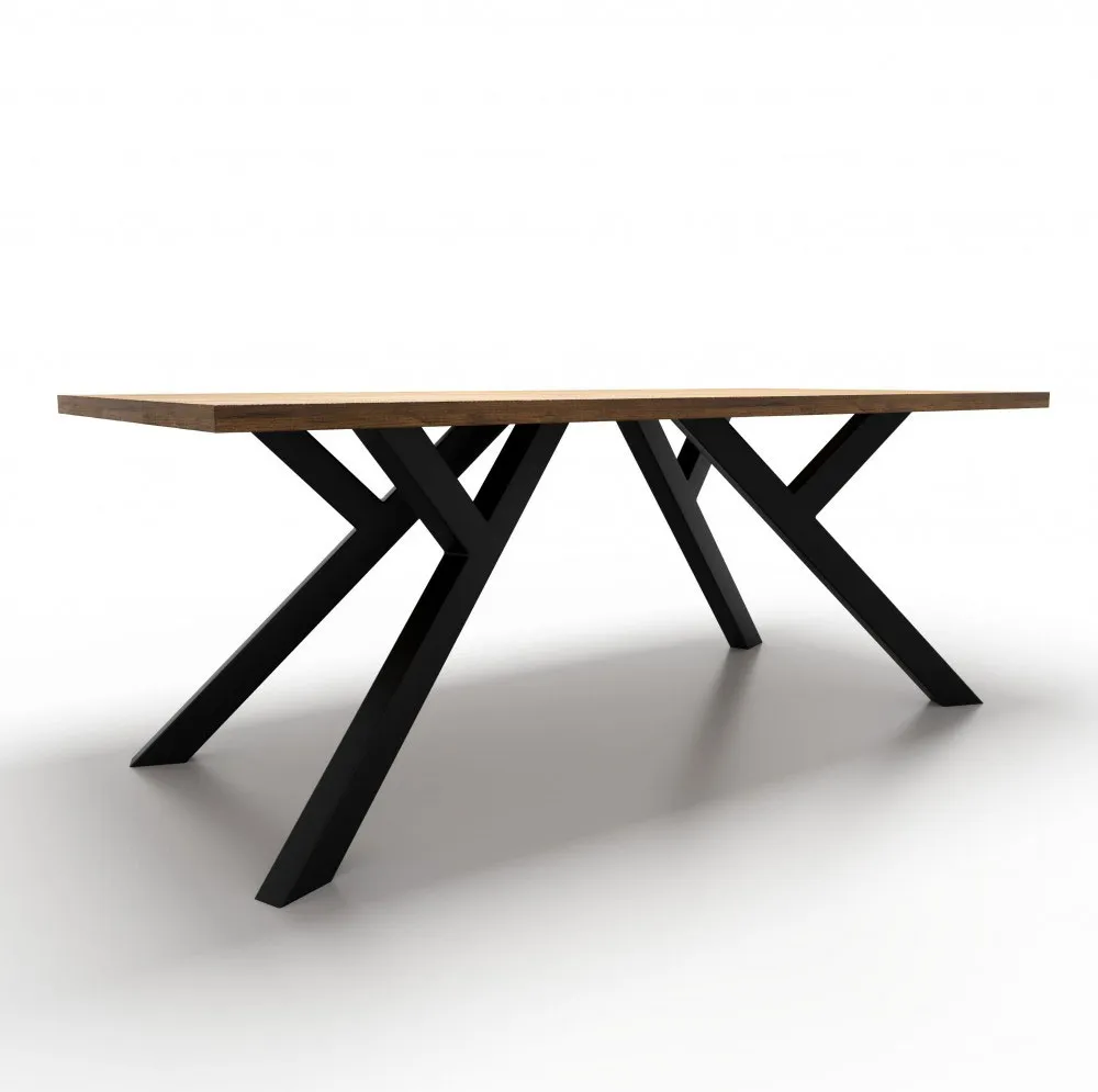 MID Century Farmhouse Y Base de metal para muebles de madera, patas de mesa de acero 