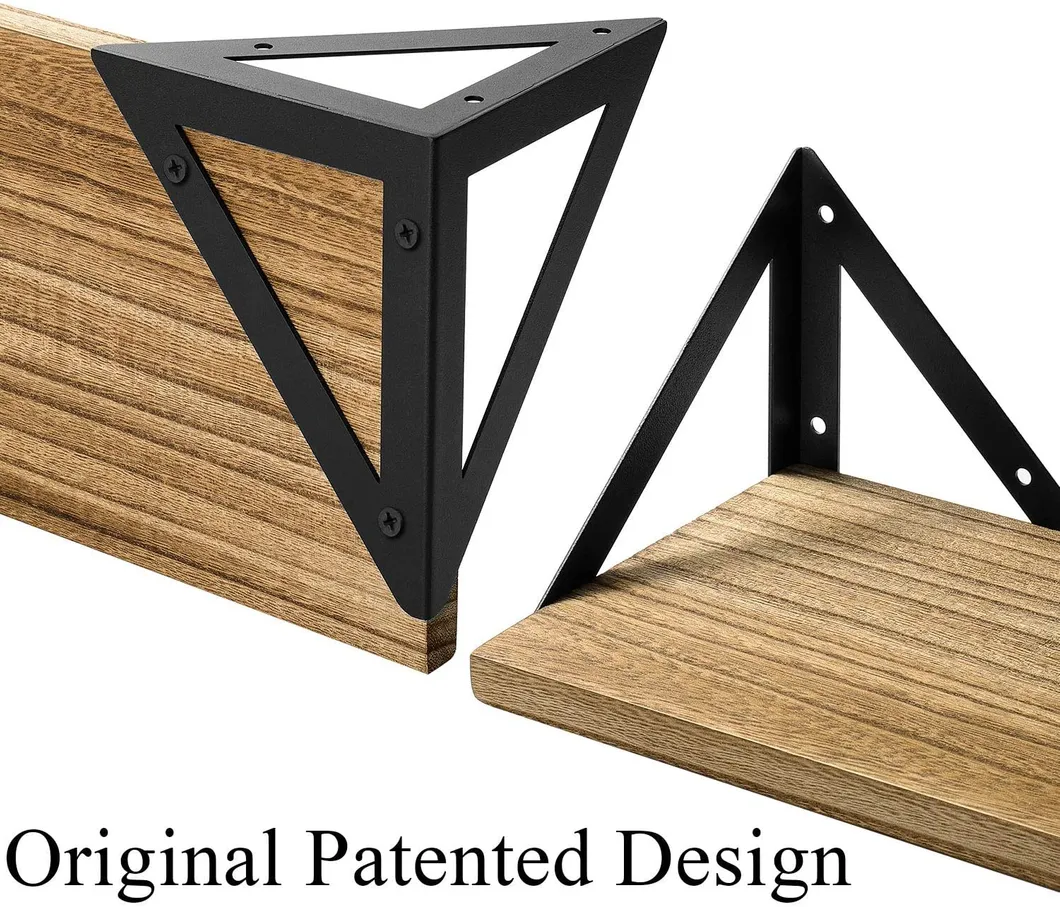 Soportes triangulares para estanter&iacute;as, soportes para estantes de montaje en pared de metal con &aacute;ngulo en forma de 90 L. Soportes triangulares para 