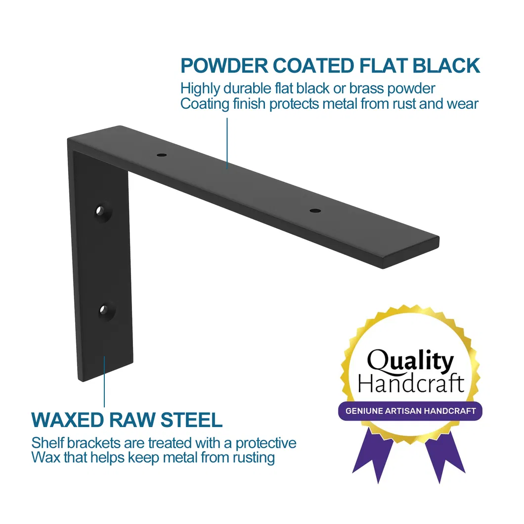 Precio &Aacute;ngulo de 90 grados en forma de L Estantes de pared de madera Soportes Cocina 