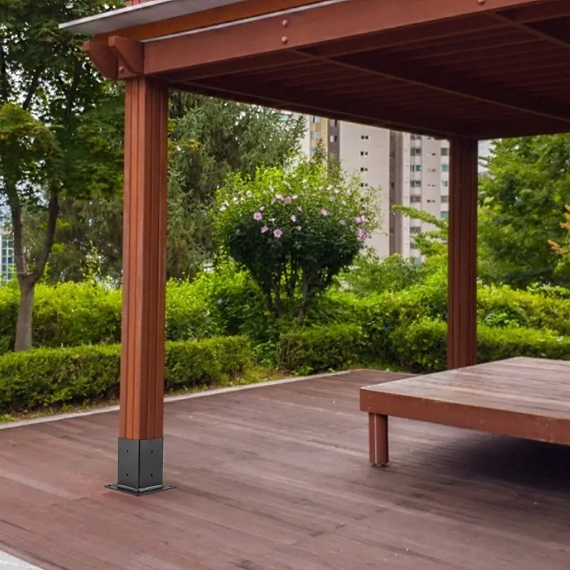 esquina de metal recto en &aacute;ngulo recto P&eacute;rgola Soportes para vigas de madera Gazebo 