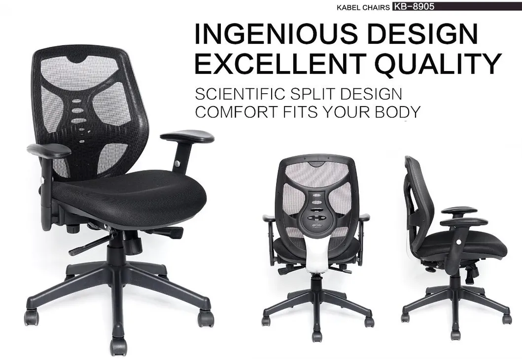 negra Tipo B Modelos cl&aacute;sicos de buena calidad Silla de oficina de tela negra 