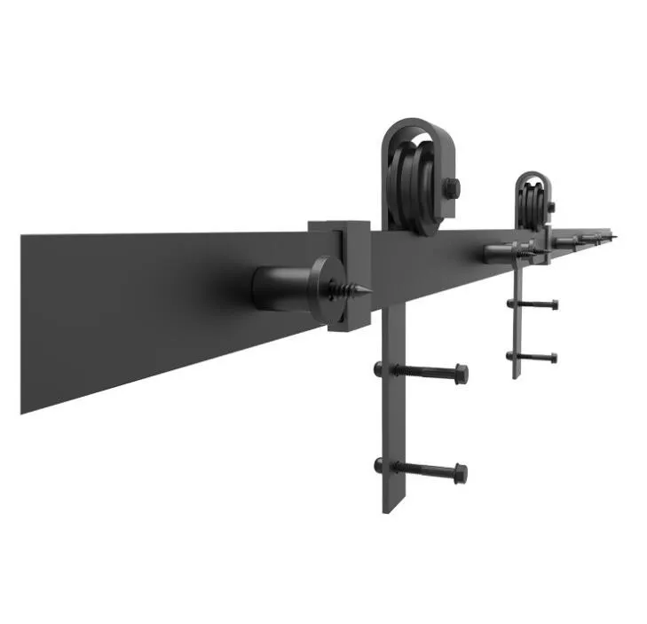 plano de carbono, herrajes r&uacute;sticos para puertas corredizas de granero, sistema de puerta corrediza con riel plano de carbono 