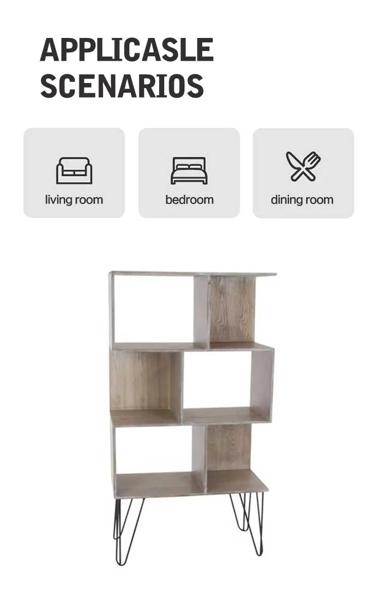 Muebles de sala con pies de hierro met&aacute;lico Estantes de almacenamiento Mesas auxiliares 