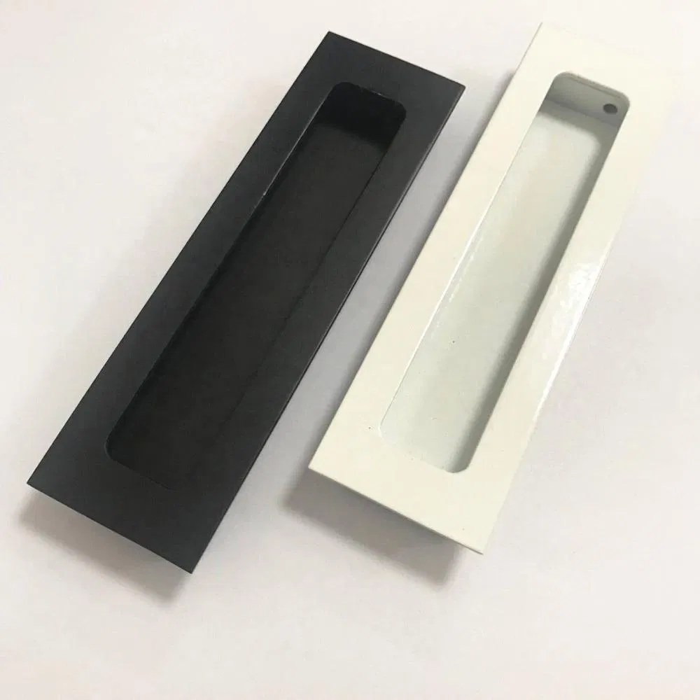 Manijas Gabinete empotrado rectangular negro Manija oculta con tirador empotrado 