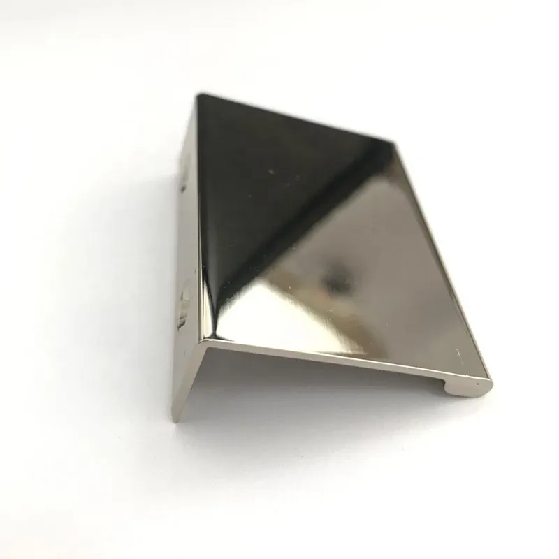 para muebles de dormitorio Tirador de borde de caj&oacute;n de gabinete de cocina cromado de aleaci&oacute;n de aluminio Herrajes 