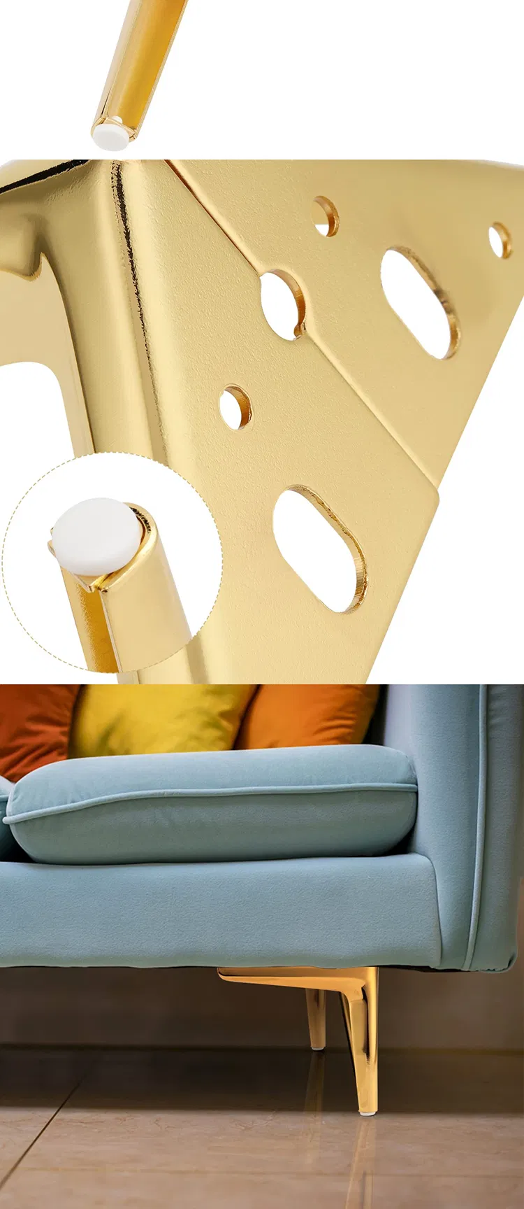 Reemplazo de patas de sof&aacute; de metal cromado de dise&ntilde;o moderno para herrajes para muebles