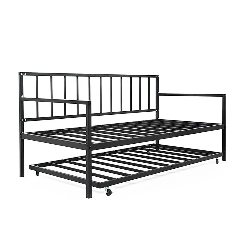 Muebles de dormitorio Sof&aacute; cama con plataforma de jard&iacute;n Sof&aacute; cama con estructura de hierro met&aacute;lico con nido 