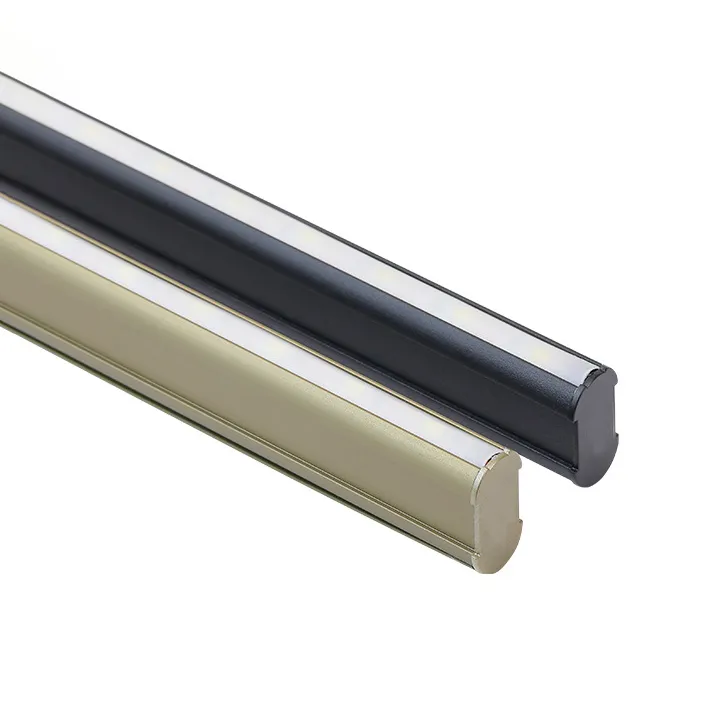 ovalada con luz, barra para armario de aluminio negro champ&aacute;n Accesorios para armario Barra 
