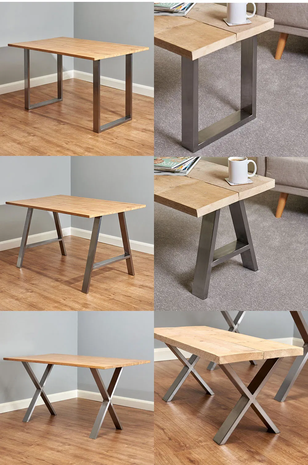 comedor de acero inoxidable, marco de pies para muebles de alta resistencia, patas de mesa de comedor de acero inoxidable, marco 