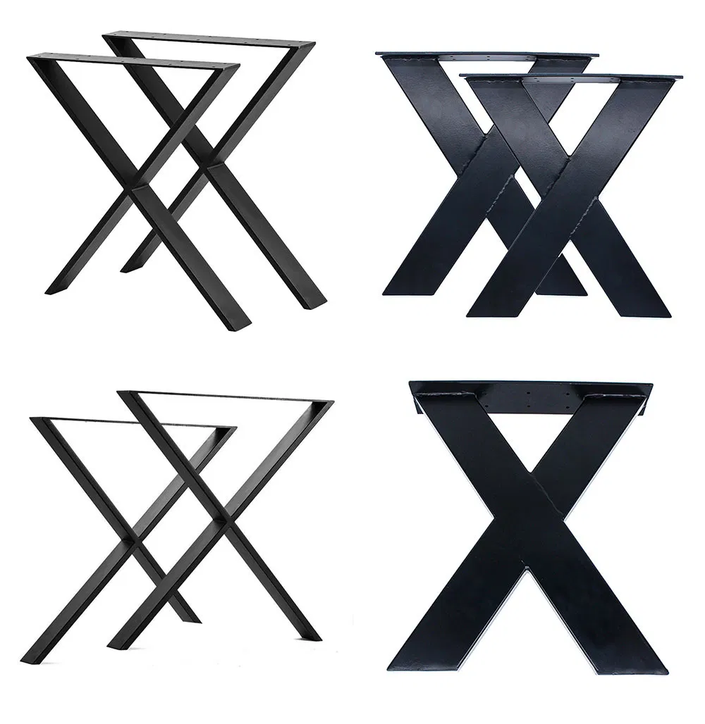 de alta resistencia Muebles de restaurante Comedor Patas de mesa Forma de metal X Patas de mesa Muebles 