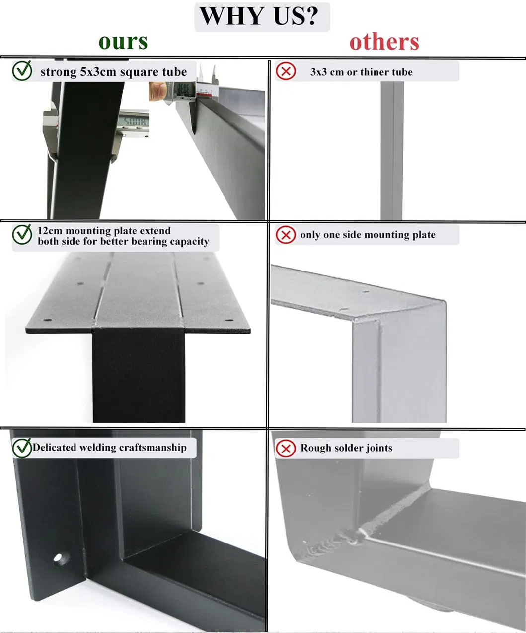 en forma de X Fabricante Patas 